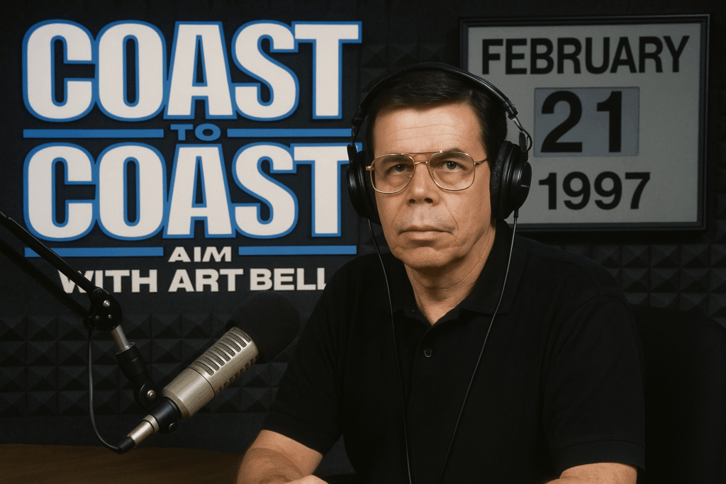 Арт Белл в студии Coast to Coast AM, 21 февраля 1997 года (Art Bell in the Coast to Coast AM Studio, February 21, 1997)