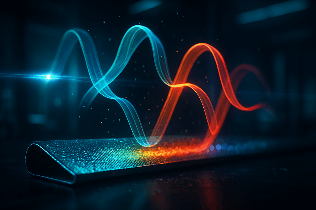 Метаматериал переворачивает электромагнитные волны в тёмной лаборатории с неоновым светом (Metamaterial Reverses Electromagnetic Waves in Neon-Lit Dark Lab)