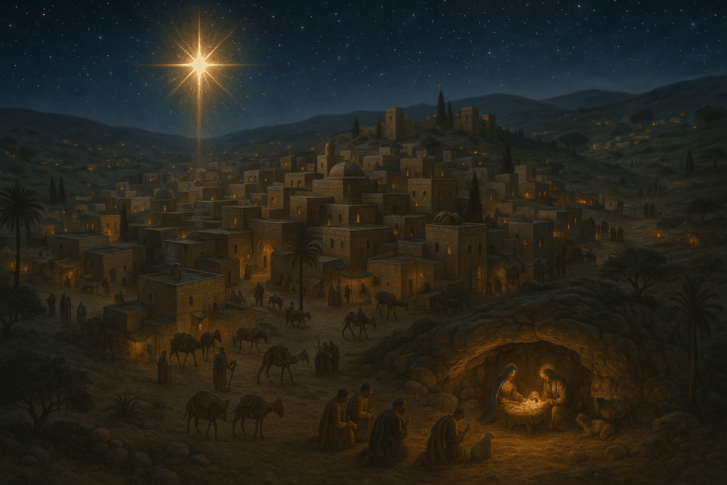 Вифлеем во время рождения Иисуса, освещённый Вифлеемской звездой (Bethlehem at the Birth of Jesus, Lit by the Star of Bethlehem)