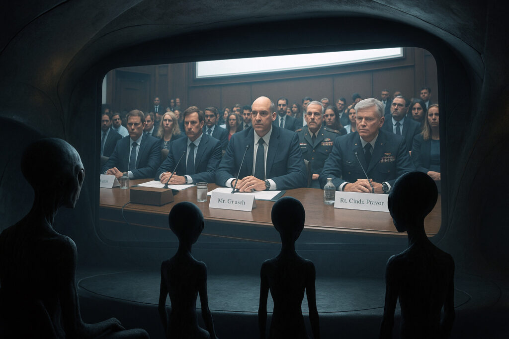 Инопланетяне смотрят заседание Конгресса США о НЛО (Aliens Watching U.S. Congress Hearing on UFOs)