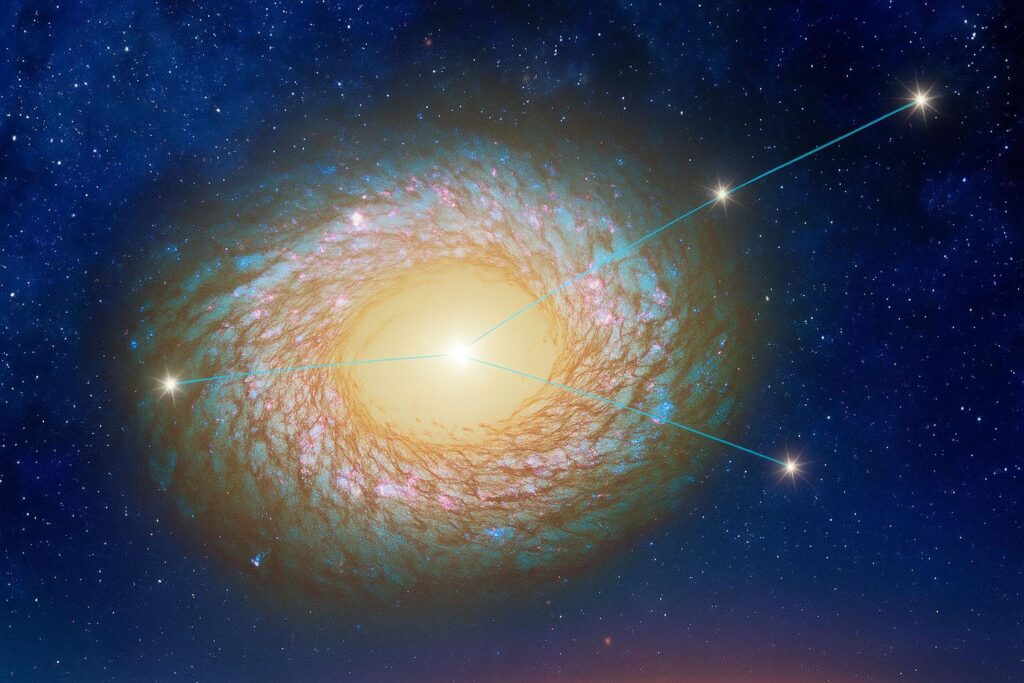 Галактика NGC 2775 на фоне созвездия Рака (Galaxy NGC 2775 Against the Background of the Constellation Cancer)