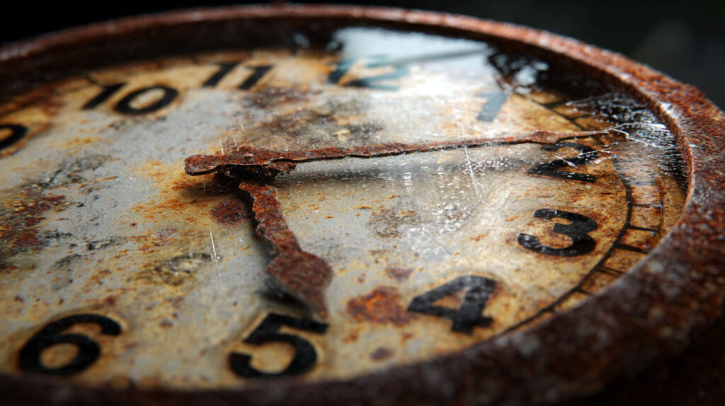 Старые ржавые аналоговые часы (Old Rusty Analog Clock)