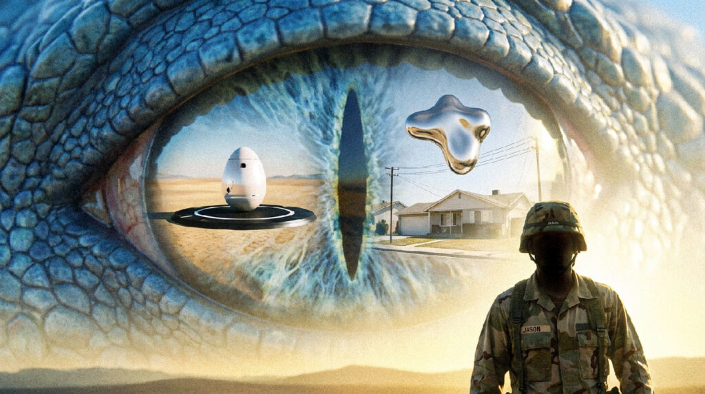 Сюрреалистичная двойная экспозиция с глазом и НЛО (A Surreal Double Exposure With an Eye and a UFO)