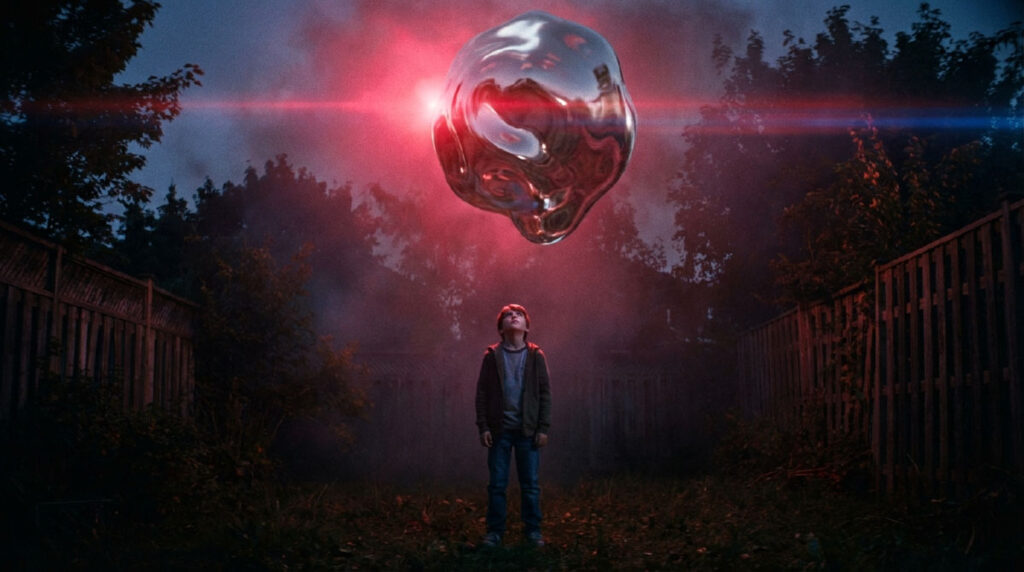 Мальчик видит красный свет в небе (A Boy Sees a Red Light in the Sky)